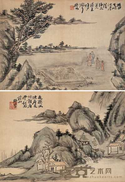 陈师曾 1921年作 山水（十件） 册页 24.5×33cm×10